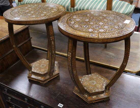 A pair of Moroccan tables W.41cm